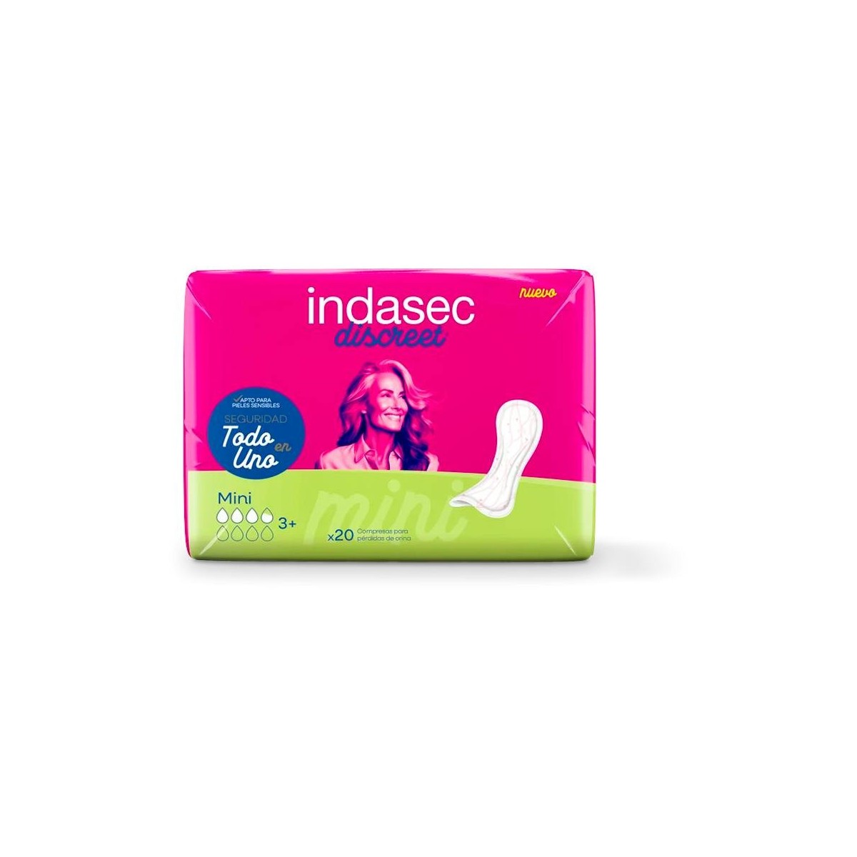 Compresa Indasec Discreet Mini B20 (Promo 12 U)