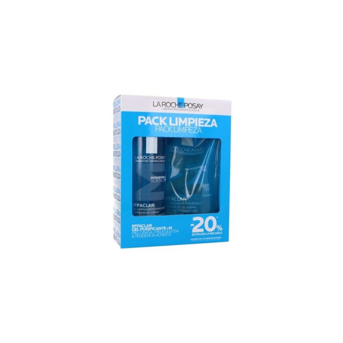 EFFACLAR GEL MOUSSANT+M 1 ENVASE 400 ML REFILL