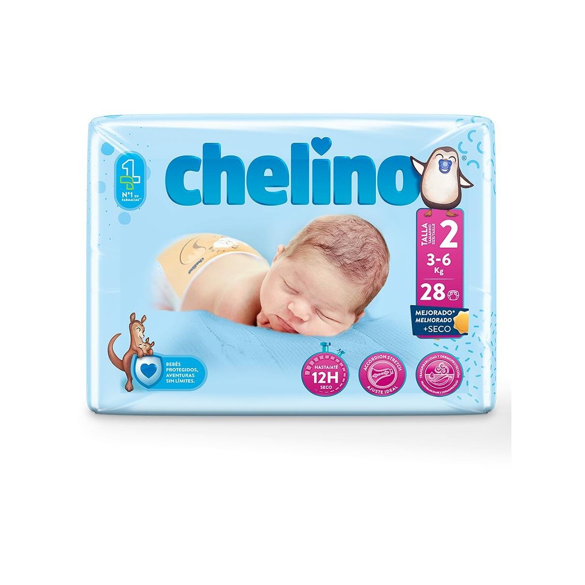 Chelino Pañal T-2. Recién Nacido. De 3 A 6 Kg....