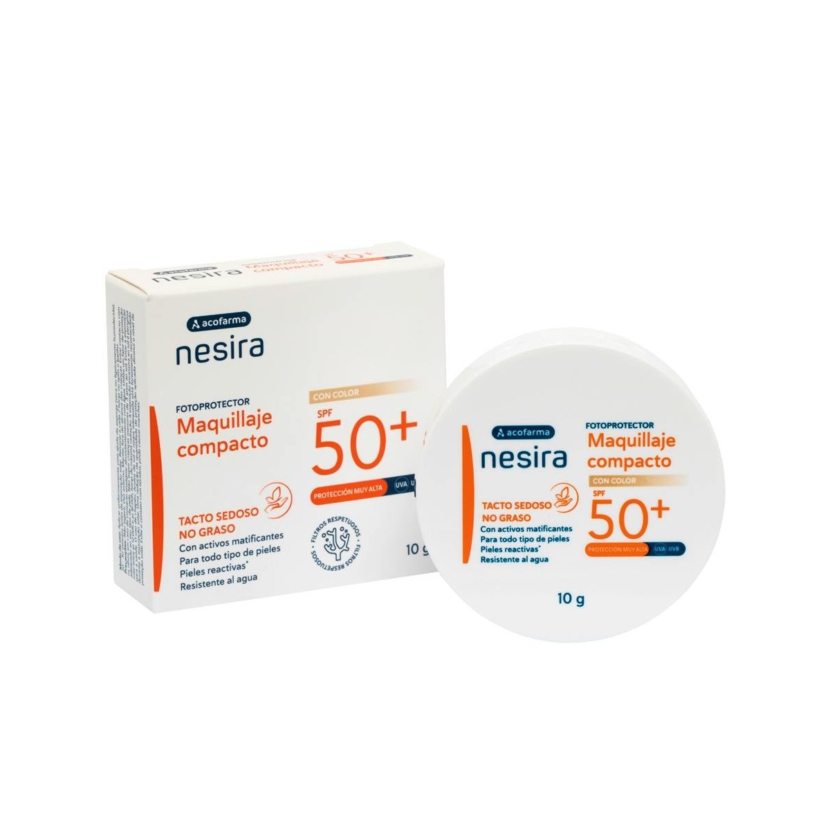 Acof. Nesira Maquillaje Compacto SPF 50+