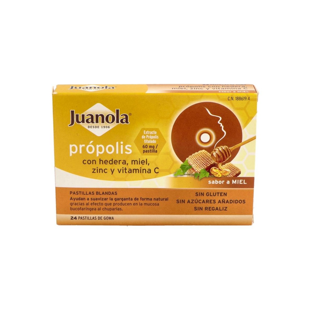 Past Juanola Propolis Hiedra Miel 48 Gr