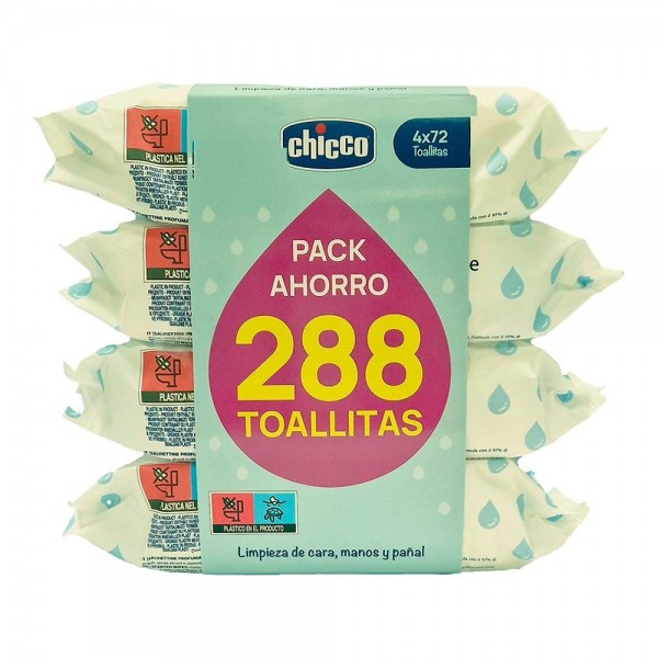Chicco Toallitas perfumadas pack 4x72uds