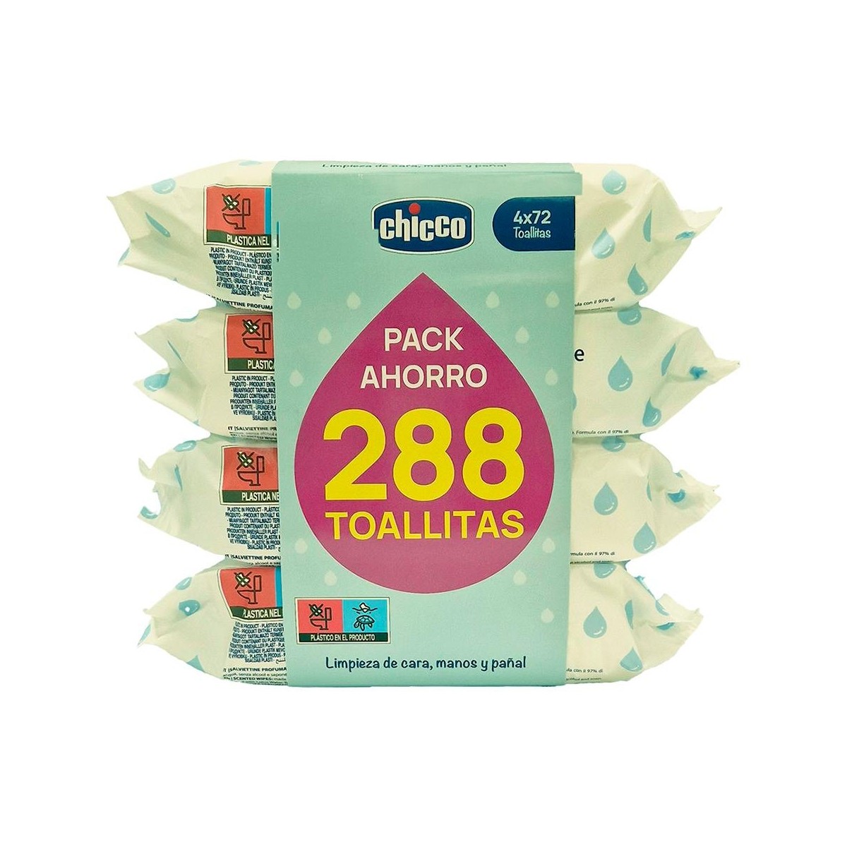 Chicco Toallitas perfumadas pack 4x72uds