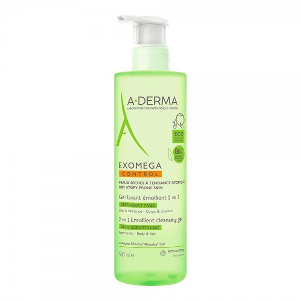 A-Derma Exomega Control Gel Limpiador emoliente 2 en 1...