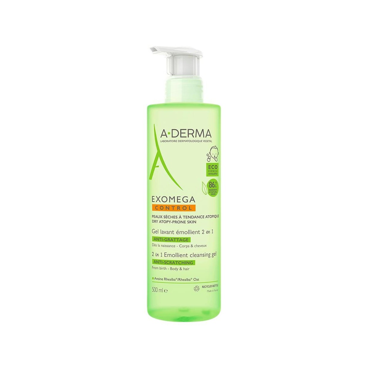 A-Derma Exomega Control Gel Limpiador emoliente...