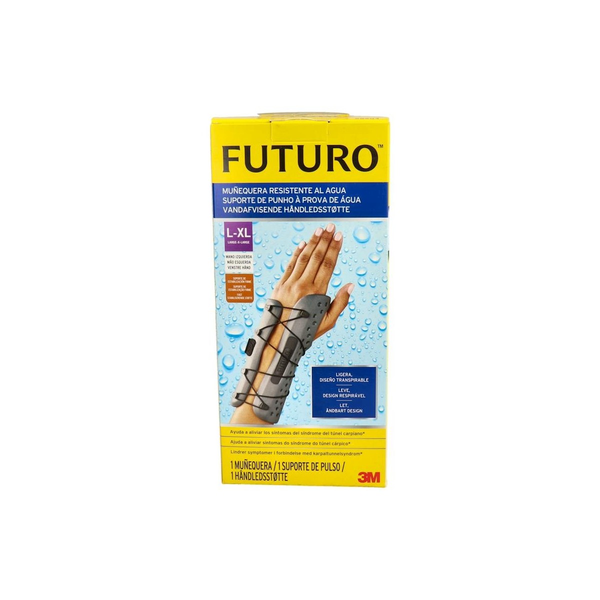 Muñequera Futuro Impermeable Izq L/Xl Gris